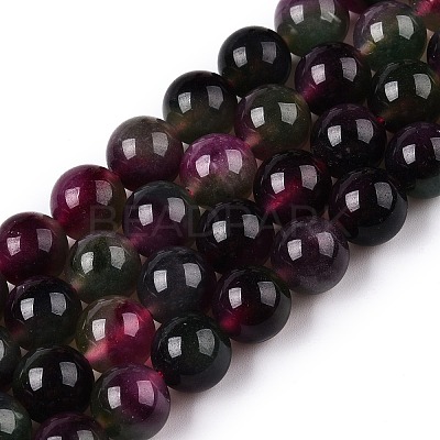 Dyed Natural White Jade Beads Strands G-T138-10mm-210-3-1