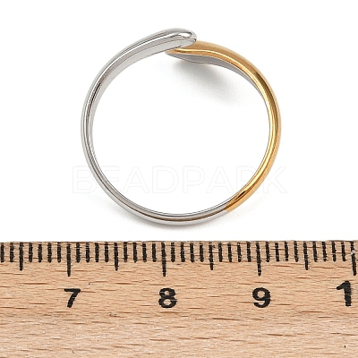 Adjustable 304 Stainless Steel Cuff Rings for Women RJEW-B135-01GP-05-1