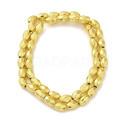 Electroplated Strong Magnetic Synthetic Hematite Beads Strands G-P518-03B-1