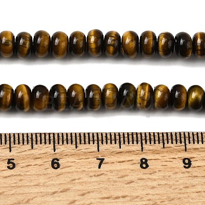 Natural Tiger Eye Beads Strands G-A275-B01-4x6mm-1