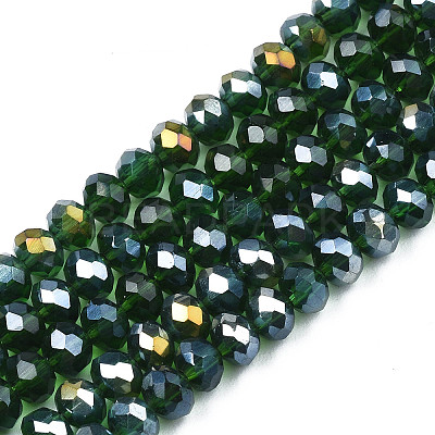 Electroplate Glass Beads Strands EGLA-A034-T1mm-B28-1