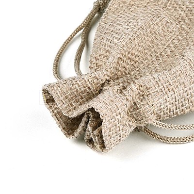 Burlap Packing Pouches Drawstring Bags ABAG-Q050-10x14-01-1