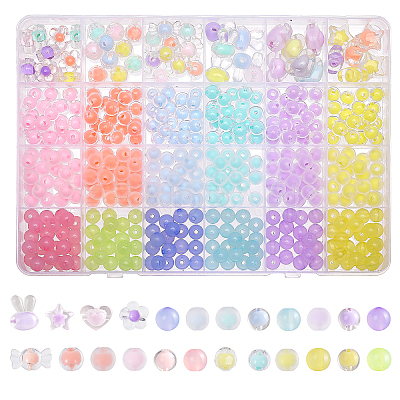 Mixed Style Acrylic Beads OACR-PH0004-11-1