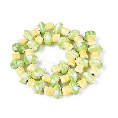 Handmade Porcelain Beads PORC-N012-03G-1