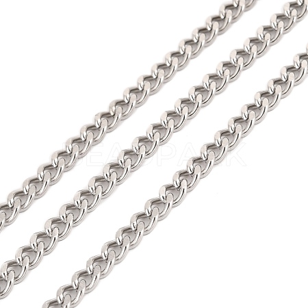 Tarnish Resistant 304 Stainless Steel Cuban Link Chains CHS-K016-03A-P-1