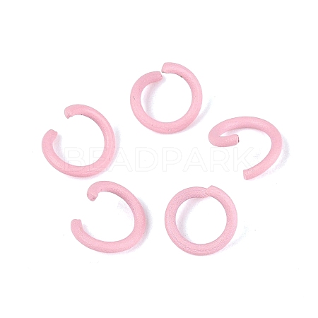 Spray Painted Iron Open Jump Rings IFIN-T017-04C-12-1