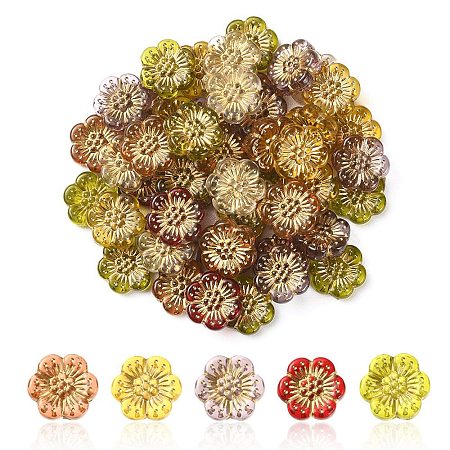 Plating Acrylic Beads PACR-YW0001-09-1
