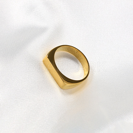 Rectangle 304 Stainless Steel Finger Rings for Men FS-WGDBD74-02-1