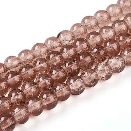 Crackle Glass Beads Strands CCG-Q001-6mm-07-1