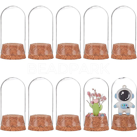 10 set Glass Dome Cover AJEW-BC0003-54A-1