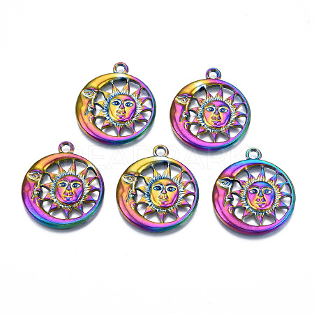 Rainbow Color Alloy Pendants PALLOY-N156-203-1