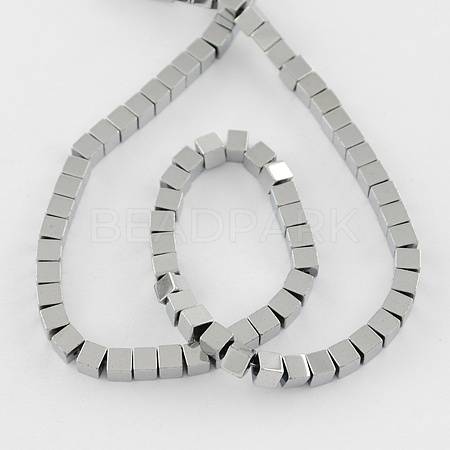 Non-magnetic Synthetic Hematite Beads Strands G-Q876-3mm-7-1