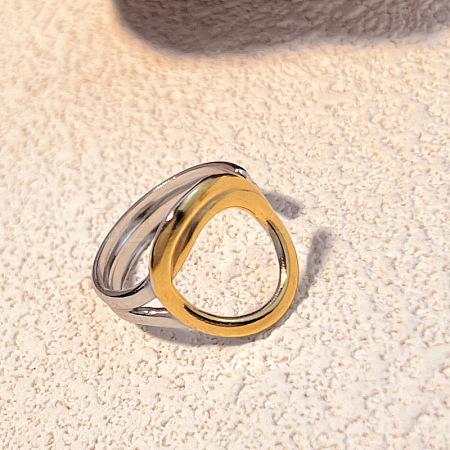 304 Stainless Steel Adjustable Cuff Rings RJEW-S626-01GP-D-1