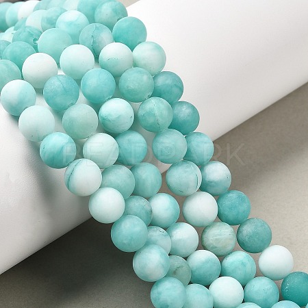 Natural White Jade Bead Strands G-R297-8mm-45-1