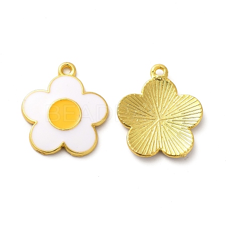 Rack Plating Alloy Enamel Pendants ENAM-F146-10G-1