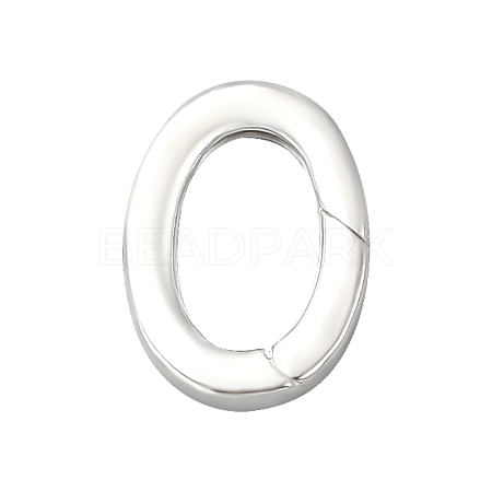 1Pc 925 Sterling Silver Spring Gate Rings STER-BBC0008-50A-1