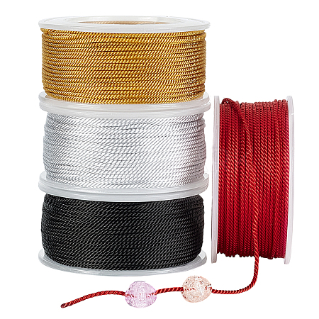 4 Rolls 4 Colors Round Nylon Cords OCOR-PH0006-28-1