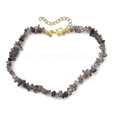 Natural Ice Obsidian Anklets AJEW-AN00592-08-1