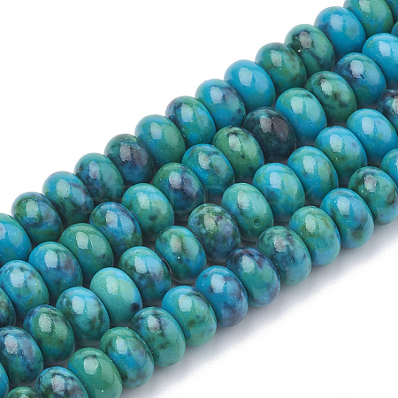 Natural Ocean white Jade Beads Strands X-G-R169-8x5mm-18-1