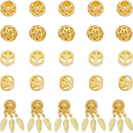 3 Style Alloy European Beads FIND-CA0006-17-1