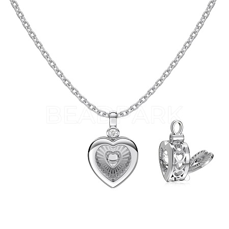 925 Sterling Silver Pendant Necklaces NJEW-L179-03P-1