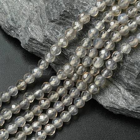 Natural Agate Round Beads Strand X-G-L084-4mm-08-1
