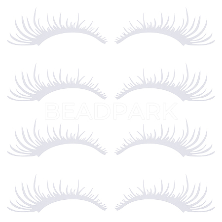 PET Eyelash Car Stickers STIC-WH0004-04A-1