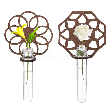 2 Sets 2 Styles Wall Hanging Terrarium Planter with Plastic Tube ODIS-GA0001-53C-1
