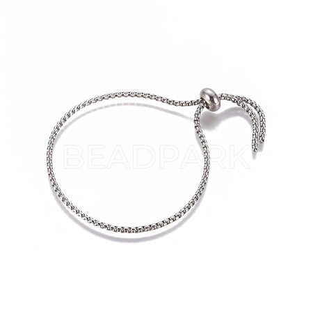304 Stainless Steel Slider Bracelets Bracelet/Bolo Bracelets Making STAS-F222-030-1