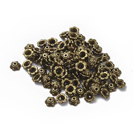Tibetan Style Bead Caps X-MLF0571Y-NF-1