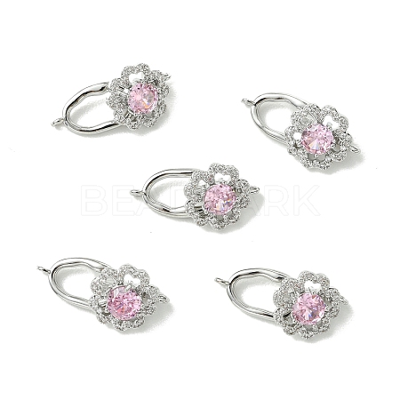 SHEGRACE Bras Micro Pave Clear Cubic Zirconia Fold Ovar Clasps XGRQ5F218-807P-1
