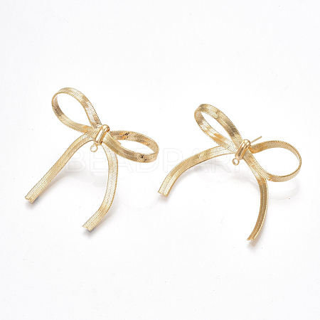 Brass Stud Earring Findings KK-S350-022G-1