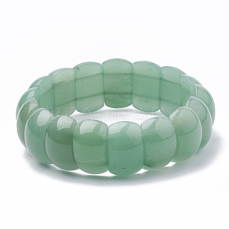 Natural Green Aventurine Beaded Stretch Bracelets BJEW-S137-17-1