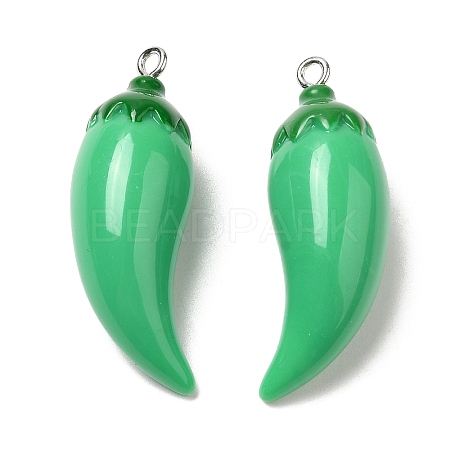 Opaque Resin Imitation Vegetables Pendants CRES-Z003-04A-1