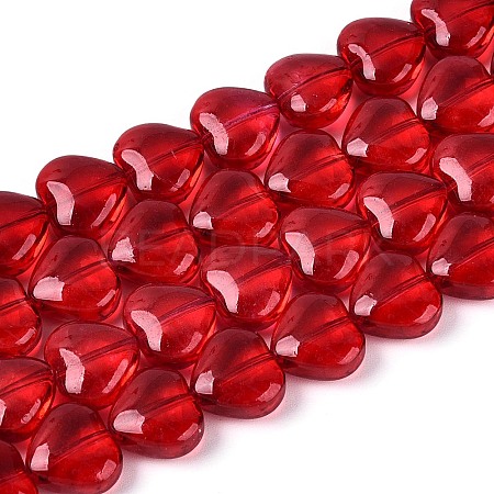 Baking Paint Transparent Glass Beads Strands DGLA-N021-01B-06-1