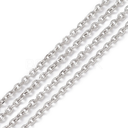 Tarnish Resistant 304 Stainless Steel Cable Chains CHS-L017-23B-1