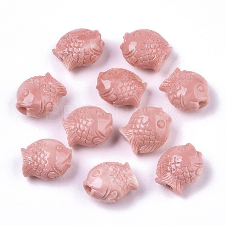 Carved Synthetic Coral Beads CORA-R020-13-1