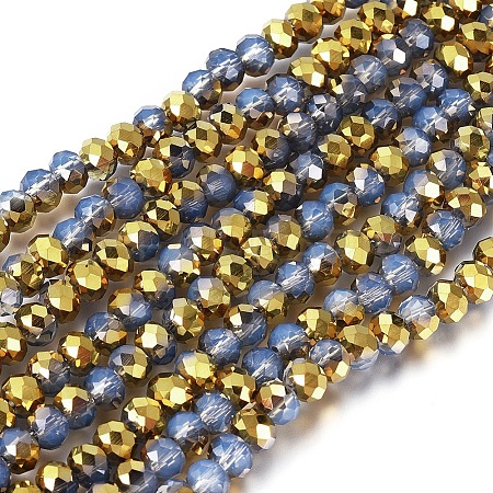 Electroplate Glass Beads Strands EGLA-A034-J4mm-O01-1