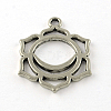 Tibetan Style Flower Alloy Chakra Pendants TIBEP-R345-33AS-RS-1