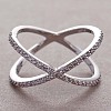 Simple Style Brass Cubic Zirconia Finger Rings FS-WG32029-03-1