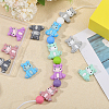12Pcs 6 Colors Rhinoceros Food Grade Eco-Friendly Silicone Focal Beads SIL-CA0003-07-5