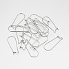304 Stainless Steel Hoop Earrings Findings Kidney Ear Wires STAS-N060-01-2