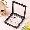 Square Transparent PE Thin Film Suspension Jewelry Display Box CON-YW0001-37-7