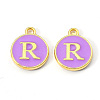 Golden Plated Alloy Enamel Charms ENAM-S118-10R-1