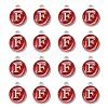 Platinum Plated Alloy Enamel Charms X-ENAM-S118-03F-P-2