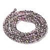 Transparent Electroplate Glass Beads Strands GLAA-H021-01B-HP02-4
