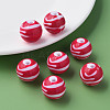 Opaque Striped Acrylic Beads MACR-S373-27B-03-5