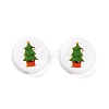 Christmas Theme Printed Opaque Acrylic Beads OACR-R004-01A-2