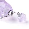 Natural Amethyst Openable Perfume Bottle Pendant Necklaces NJEW-G325-01P-3