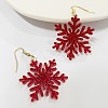 Snowflake Acrylic Glitter Powder Dangle Earrings FS-WGC8E2D-01-2